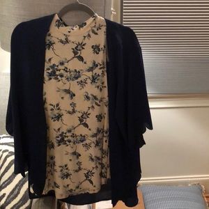 Formal mock neck tank w kimono